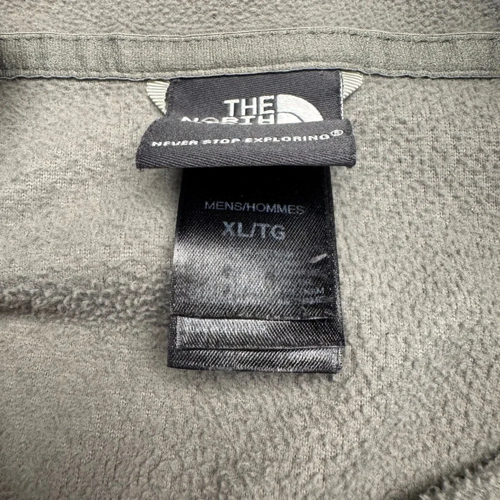 The North Face Mens Gray Fleece 1/4 Zip Pullover Sweatshirt XL‎